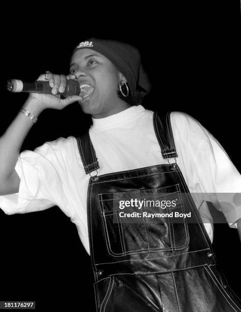 Rapper MC Lyte, performs at the Regal Theater in Chicago, Illinois in MARCH 1993.