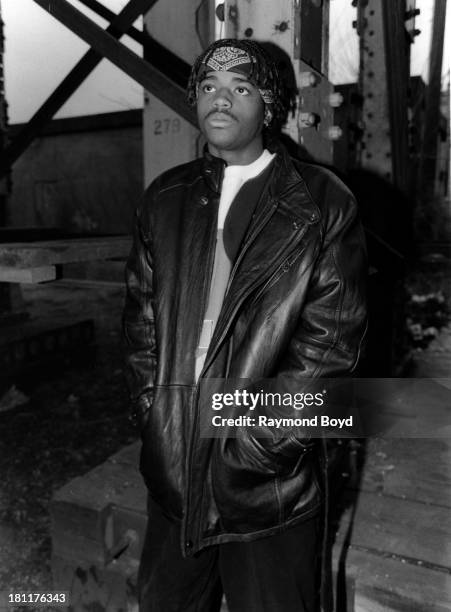 Actor, singer and rapper Larenz Tate, poses for photos on location in Chicago, Illinois in JANUARY 1994.