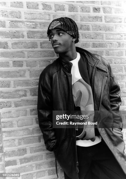 Actor, singer and rapper Larenz Tate, poses for photos on location in Chicago, Illinois in JANUARY 1994.