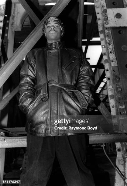 Actor, singer and rapper Larenz Tate, poses for photos on location in Chicago, Illinois in JANUARY 1994.