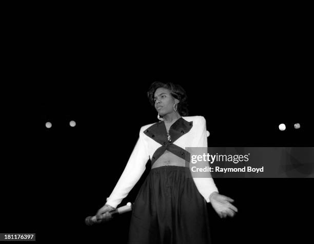 Rapper MC Lyte performs at the U.I.C. Pavilion in Chicago, Illinois in November 1989.