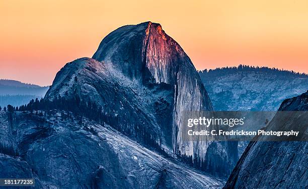 day's last rays. - half dome stock pictures, royalty-free photos & images