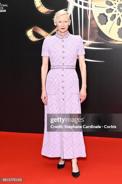 Tilda Swinton attends the opening ceremony during the 20th Marrakech International Film Festival on November 24, 2023 in Marrakech, Morocco.