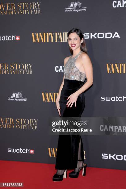 Lodovica Comello attends the red carpet for the "Vanity Fair - The Movie" at Teatro Lirico Giorgio Gaber on November 24, 2023 in Milan, Italy.