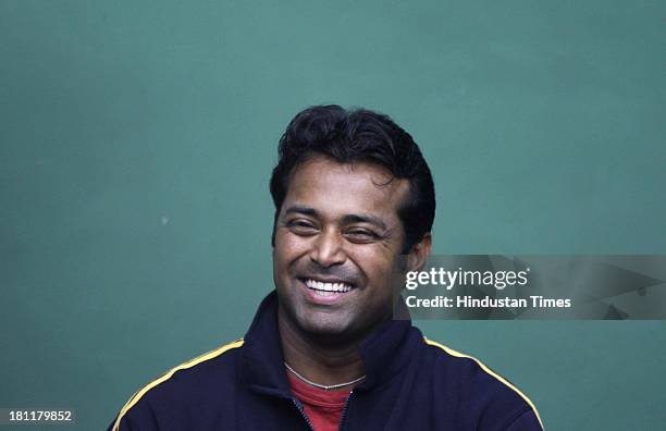 Khar Gymkhana facilitates Leander Paes after winning US open in doubles category at Khar on September 19, 2013 in Mumbai, India. Indian tennis ace...