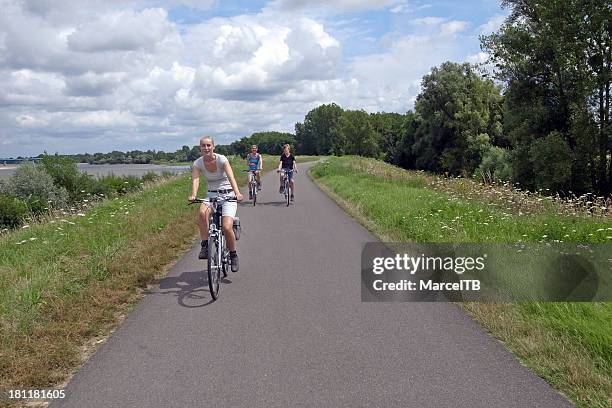 family cycling - cycling loire valley stock pictures, royalty-free photos & images