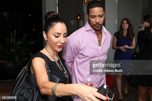 Actor Brian White and Paula Da Silva attend Kari Feinstein's Pre-Emmy Style Lounge at the Andaz Hotel on September 19, 2013 in Los Angeles,...