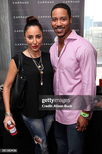 Actor Brian White and Paula Da Silva attend Kari Feinstein's Pre-Emmy Style Lounge at the Andaz Hotel on September 19, 2013 in Los Angeles,...