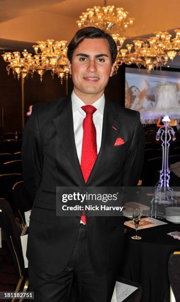 Raef Bjayou attends the Nina Naustdal Runway show following London Fashion Fashion Week SS14 at The Mayfair Hotel on September 19, 2013 in London,...