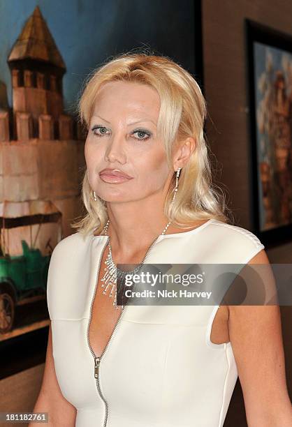 Eva Potel attends the Nina Naustdal Runway show following London Fashion Fashion Week SS14 at The Mayfair Hotel on September 19, 2013 in London,...