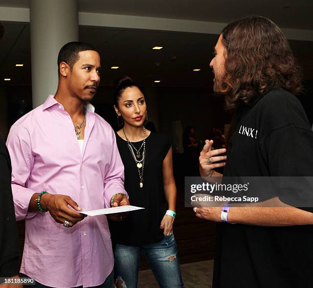 Actor Brian White and Paula Da Silva attend Kari Feinstein's Pre-Emmy Style Lounge at the Andaz Hotel on September 19, 2013 in Los Angeles,...