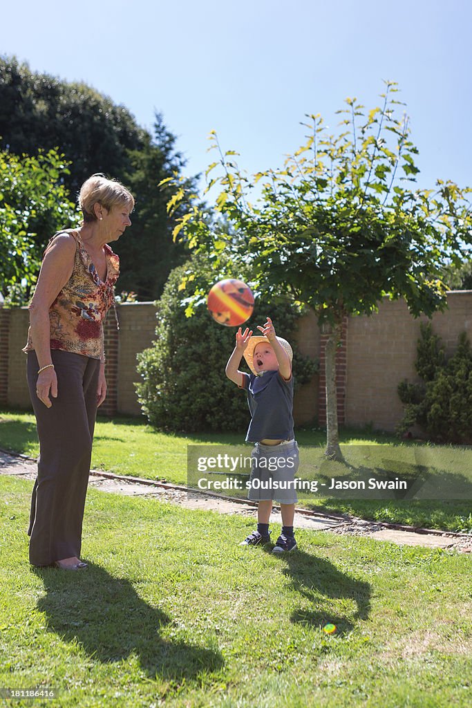 Family fun in the back garden