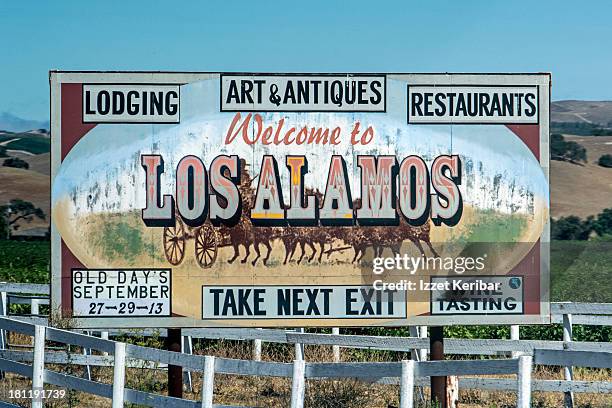 los alamos road sign, los alamos, california - los alamos california stock pictures, royalty-free photos & images