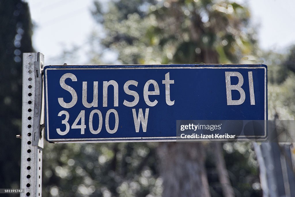 Sunset Boulevard, Street sign, Los Angeles