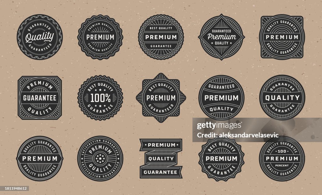 Vector Set of Modern Retro Badges