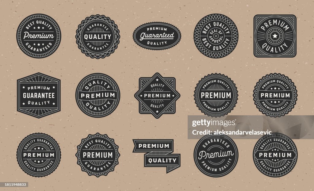 Vector Set of Modern Retro Badges