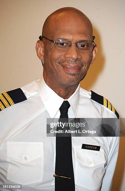 Actor/athlete Kareem Abdul-Jabbar participates in the "Airplane" 30th Anniversary Reunion Press Conference to announce filming of 3 new 30 second...