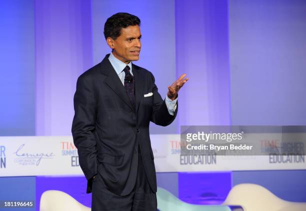 Fareed Zakaria speaks at the TIME Education Summit on Higher Education at Time Warner Center on September 19, 2013 in New York City.