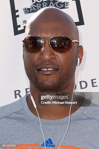 Retired NBA player John Wallace attends Dodge Barrage 2013 at Pier 36 on September 19, 2013 in New York City.