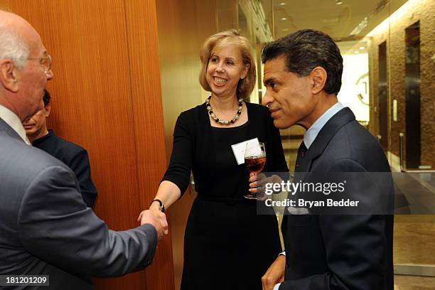 Managing Editor Nancy Gibbs and Fareed Zakaria attend the TIME Summit On Higher Education Day 1 at Time Warner Center on September 19, 2013 in New...