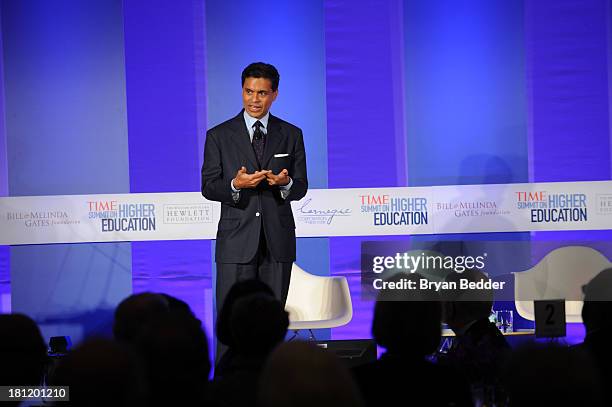 Fareed Zakaria speaks at the TIME Summit On Higher Education Day 1 at Time Warner Center on September 19, 2013 in New York City.