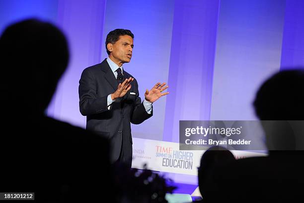 Fareed Zakaria speaks at the TIME Summit On Higher Education Day 1 at Time Warner Center on September 19, 2013 in New York City.