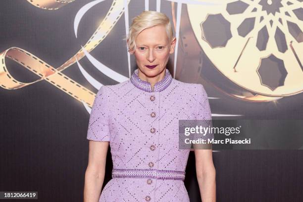 Tilda Swinton attends the opening ceremony and screening of “Hit Man" during the 20th Marrakech International Film Festival on November 24, 2023 in...