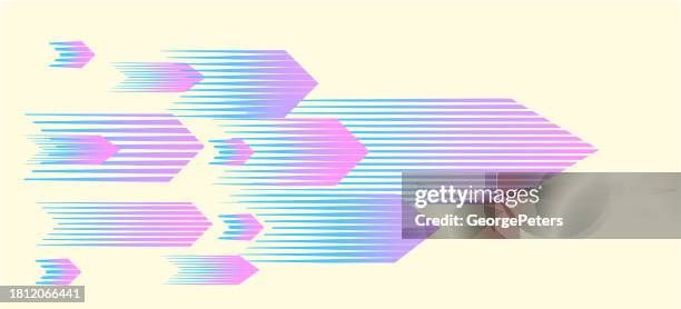 abstract arrows background - streamer background stock illustrations