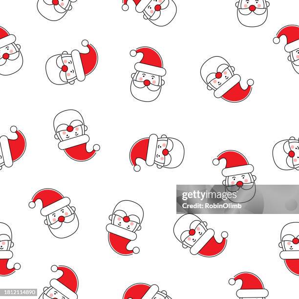 98 Santa Claus Face Patterns High Res Illustrations - Getty Images