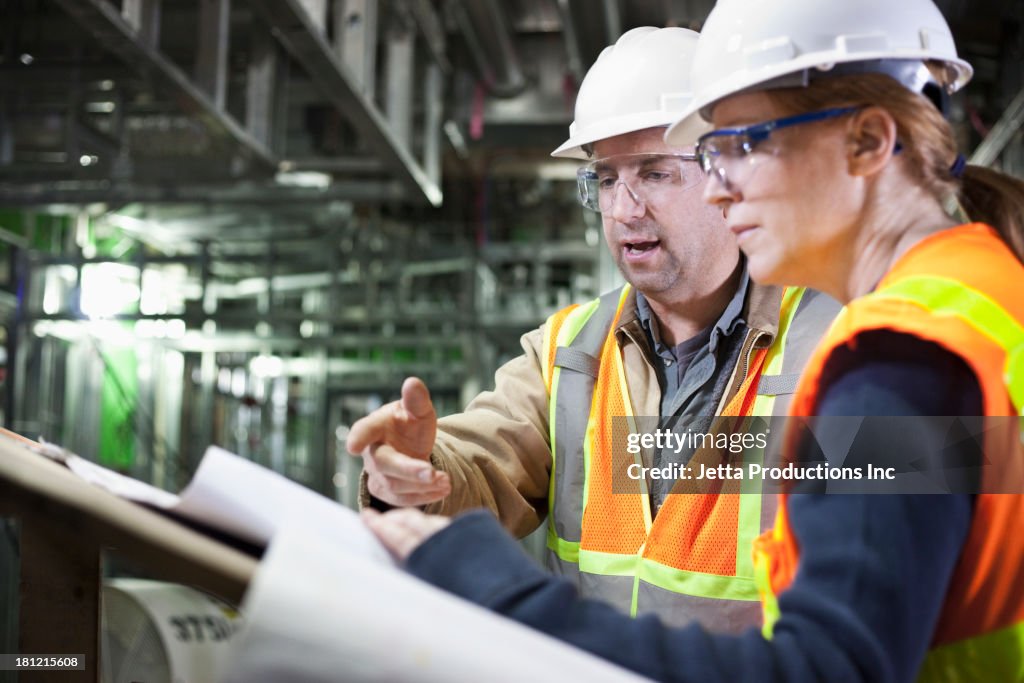 Physical but then everyone was cool.  reading blueprints on construction site