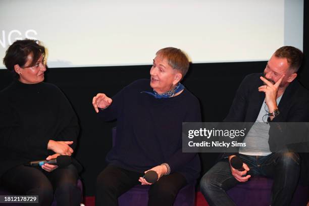 Hair and Make-Up Designer Ivana Primorac, Costume Designer Lindy Hemming, and Set Decorator Lee Sandales are seen at a Q&A session at the Variety...