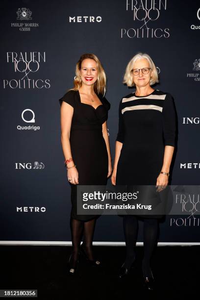 Solveig Schulze and Christiane Hoffmann during the Frauen100 X Politics at Telegraphenamt on November 29, 2023 in Berlin, Germany.