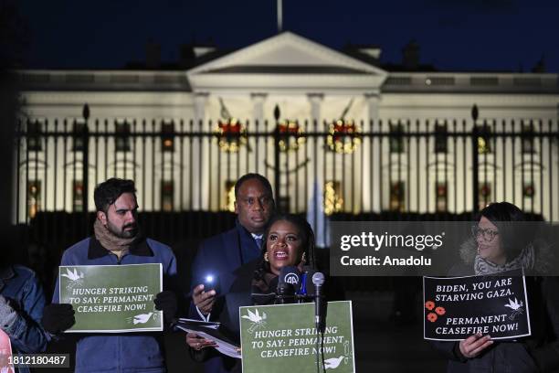 United States Representative Cori Bush hold a press conference with a group of activists, State legislators and actors on the third day of the...