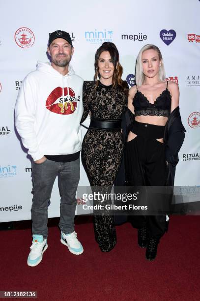 Brian Austin Green, Danielle Degregory and Sharna Burgess at The 10th Annual Winter Wonderland Toys for Tots Charity Event at Yamashiro on November...