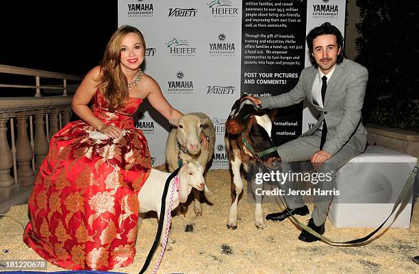 Actors Amanda Fuller and Josh Zuckerman attend Heifer International's 2nd Annual "Beyond Hunger: A Place at the Table" to Help End World Hunger and...