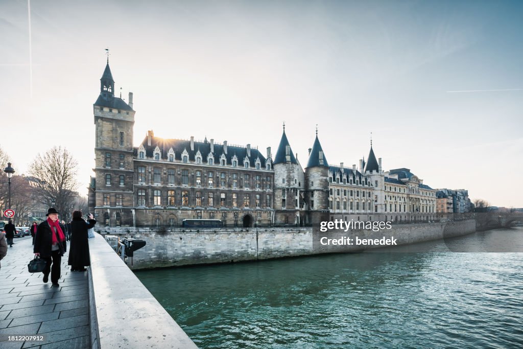 Downtown Paris France Winter