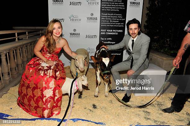 Actors Amanda Fuller and Josh Zuckerman attend Heifer International's 2nd Annual "Beyond Hunger: A Place at the Table" to Help End World Hunger and...