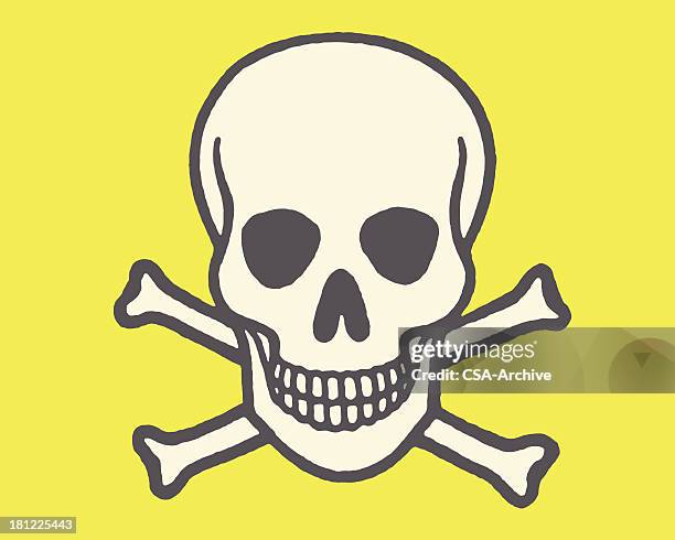 stockillustraties, clipart, cartoons en iconen met skull and crossbones - skull and crossbones