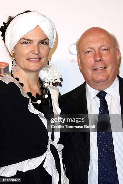 Writer Julian Fellowes and guest attend the 65th Emmy Awards Writers Nominee reception held at the Leonard H. Goldenson Theatre on September 19, 2013...