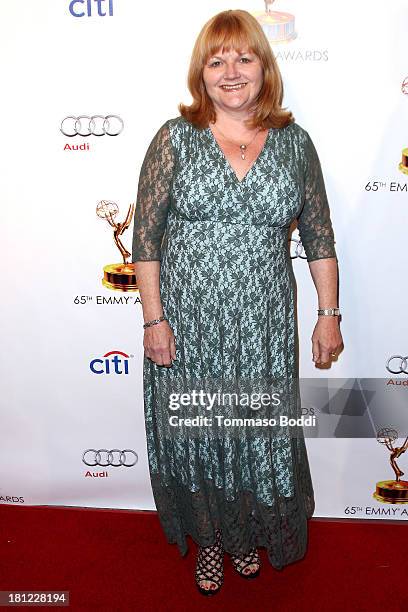 Actress Lesley Nicol attends the 65th Emmy Awards Writers Nominee reception held at the Leonard H. Goldenson Theatre on September 19, 2013 in North...