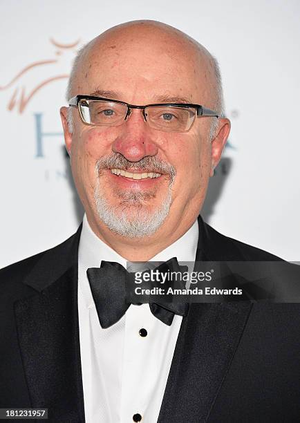 Heifer International CEO Pierre Ferrari arrives at the 2nd Annual Beyond Hunger: A Place At The Table Benefit Honoring Susan Sarandon at Montage...