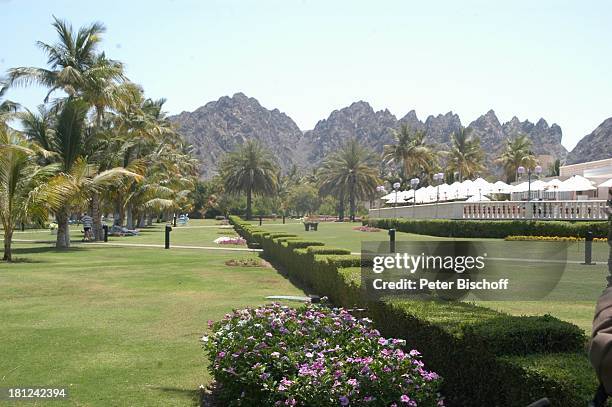 "Al Bustan Palace Intercontinental", Gartenanlage, Rasen, Rasenfläche, Muscat/Oman/Arabien, arabischer Staat, Mittlerer Osten, Asien, , Reise,...