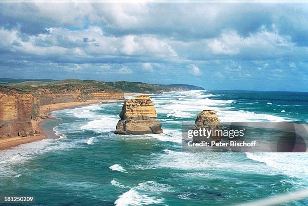 Reise, Australien, Meer, Wasser, Strand, Brandung, Felsen, Wolken, Gischt, ,