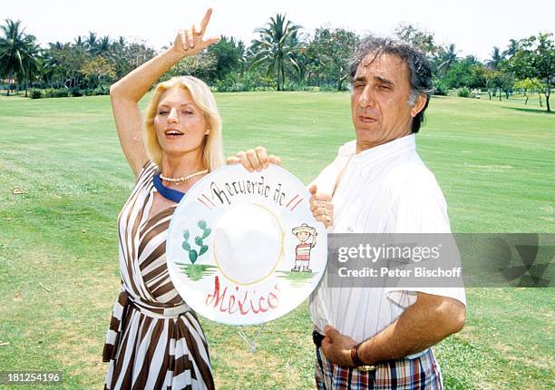 Marlene Charell, Ehemann Roger Pappini, neben den Dreharbeiten zur ZDF-Reihe "Traumschiff", Folge 16, "Mexiko", , Acapulco, Mexiko/Mittelamerika,...