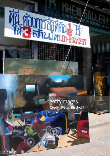 Gemälde von Khemmarat Sorasit , Bild von Tsunami Katastrophe, Patong/Thailand/Asien,