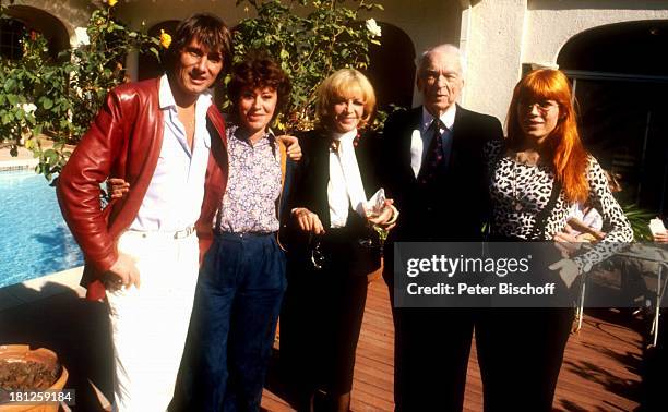 Udo Jürgens, Caterina Valente, Hildegard Knef, Star-Astrologe Carroll Righter, Katja Ebstein , Cocktail-Party, Los Angeles, Californien, USA, ,...