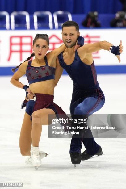 Lilah Fear and Lewis Gibson of Great Britain compete in the Ice Dance Free Dance during the ISU Grand Prix of Figure Skating - NHK Trophy at Towa...