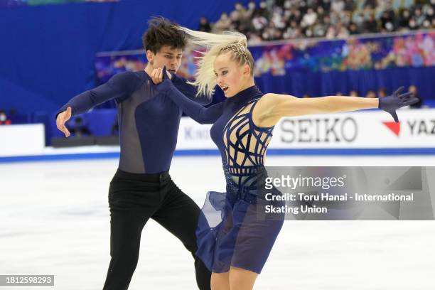 Loicia Demougeot and Theo le Mercier of France compete in the Ice Dance Free Dance during the ISU Grand Prix of Figure Skating - NHK Trophy at Towa...