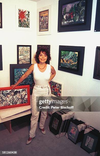 Simone Rethel, Homestory, Starnberger See bei München, Deutschland, , Schauspielerin, Bild, Gemälde,