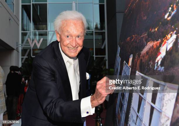 Host Bob Barker attends The Hollywood Chamber of Commerce & The Hollywood Sign Trust's 90th Celebration of the Hollywood Sign at Drai's Hollywood on...
